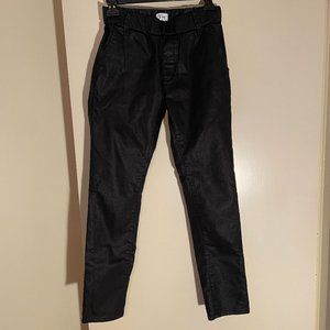 Bevy Flog Black Striped Shiny Pants